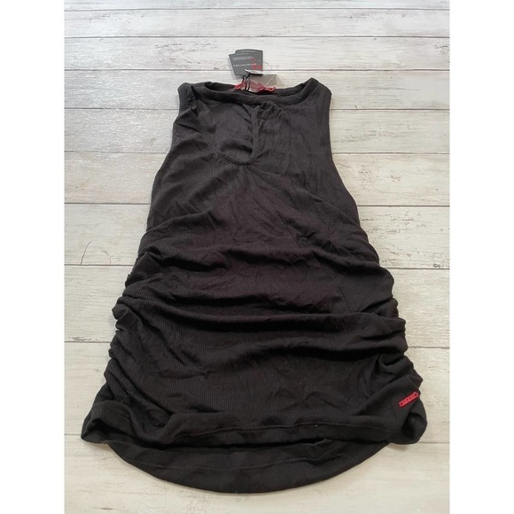 N:PHILANTHROPY MARLIN CUT OUT RUCHED TANK TOP S punkcore that girl witchy boho - Picture 3 of 10